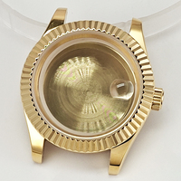 Boîtier de montre de luxe pour homme de haute qualité, accessoires en acier inoxydable, boîtier doré, montre modifiée, montre DD