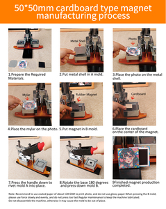 Máquina Manual de Alta Calidad para Hacer Insignias de Acero de 50 mm con Cortador Magnético Cuadrado y Moldes para Uso en Restaurantes - Product Image 6