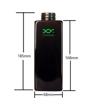 Xypackaging 500ml 16oz Noir Vide PET PCR Plastique Liquide Savon Pompe Lotion Bouteille avec Sérigraphie pour Literie Oreiller Utilisation