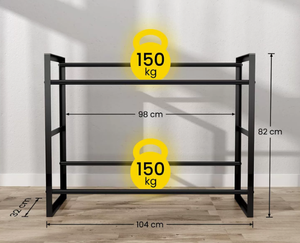 2 단 프리 스탠딩 스틸 음료 상자 랙 롤러 및 병따개 물 및 맥주병 보관 랙 식료품 저장실 음료 보관 - Product Image 6
