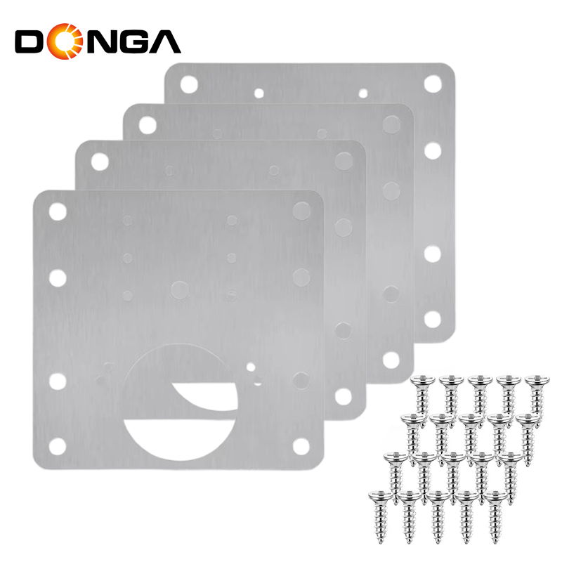 DONGGANG Custom Furniture Hardware Stainless Steel Cupboard Furniture Cabinet Hinge Repair Plate