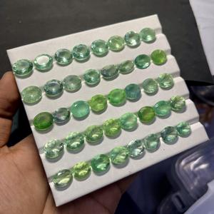 Piedras preciosas facetadas de fluorita verde en forma ovalada para la fabricación de joyería, precio al por mayor. - Product Image 5