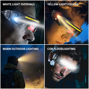Nueva Linterna <span class=keywords><strong>Frontal</strong></span> LED <span class=keywords><strong>Recargable</strong></span> 7 en 1 2026, Lámpara de Muñeca, Luz de Trabajo, Luz Delantera y Trasera para Bicicleta, Luz para Mochila con Regla - Product Image 6