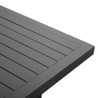 moderne noir Patio 4 pièces ensemble de conversation meubles extérieur jardin Teslin canapé en aluminium avec table basse haute