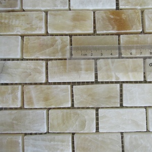 Hiện đại mật ong Onyx Đá Vàng Gạch Mosaic 10mm dày đá cẩm thạch cho nhà phòng tắm nhà bếp & khách sạn tường trang trí nội thất thiết kế sàn gỗ - Product Image 2