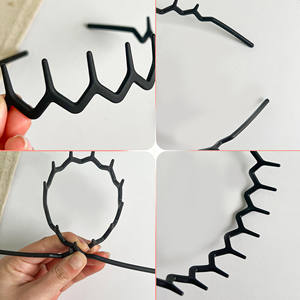 12 पीसी महिलाओं के बालों के साथ 12 पीसी महिला हेयरबैंड हेडबैंड प्लास्टिक हेयर होप्स हेडबैंड प्लास्टिक बाल हेवियर हेयर एक्सेसरीज़ - Product Image 4