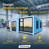 Maison conteneur extensible de 20 pieds au design moderne, idéale pour bar à domicile, salle de sport, hôtel, entrepôt et usage extérieur - Garantie 5 ans