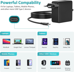 อะแดปเตอร์ USB-C 90W 65W 45W อะแดปเตอร์สำหรับแล็ปท็อป PD ชนิด C อเนกประสงค์สำหรับโน้ตบุ๊คและอุปกรณ์ - Product Image 6