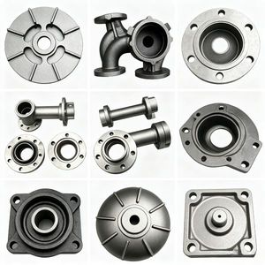 Moyeu en aluminium moulé usiné CNC, boîtier de roulement à nervures radiales, roue d'impulsion centrifuge / roue de ventilateur, moyeu en acier allié usiné - Product Image 3
