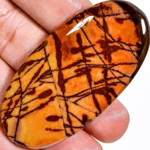 Par de cabujones de jaspe australiano de primera calidad, piedras preciosas naturales pulidas de corte ovalado suelto para la fabricación de joyas - Product Image 6