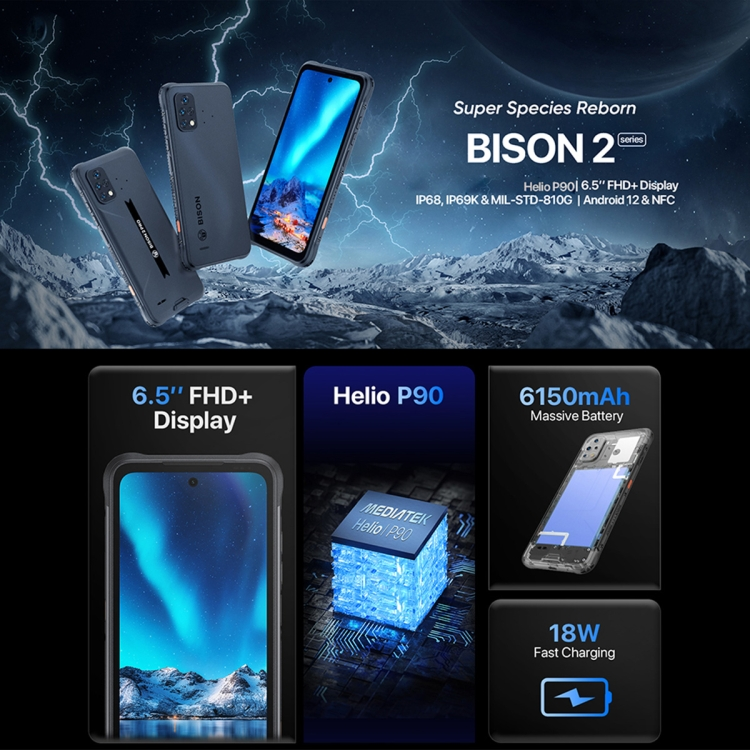 UMIDIGI BISON GT2 PRO 4G - Rugged Phone with 8GB+256GB