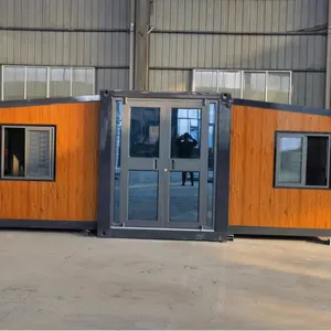 Grosir 3 kamar tidur mewah 40 kaki 20 kaki dapat dilipat dapat diperluas rumah kontainer prefabrikasi untuk dijual