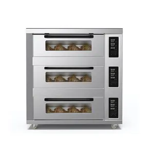 Horno de cubierta para hornear de panadería multifunción de alta calidad, horno de Pizza de acero inoxidable, horno comercial eléctrico