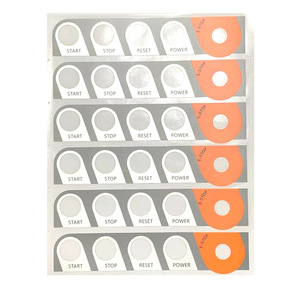 Etiquetas de PVC impermeables para paneles de control industrial para equipos médicos y de comunicación - Product Image 5