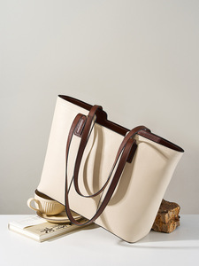 Nouveaux sacs à main pour femmes de haute qualité, sacs à bandoulière simples, sacs fourre-tout en cuir véritable de grande capacité pour femmes - Product Image 4