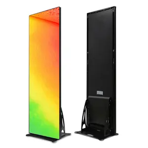 King Visionled Full Color P2.5 Indoor Led Poster Display Screen Wifi USB Floor Standing Led Advertising Digital Poster Display