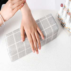 Coussin repose-mains en éponge douce à motif écossais japonais pour manucure, tapis de table pour salon, fournitures pour ongles - Product Image 2