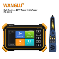WANGLU Nuevo Probador de Cámaras IP de 4 Pulgadas IPC-1900C PLUS con Pantalla Táctil IPS, Control PTZ, Probador de Cables UTP con Rastreador de Cables