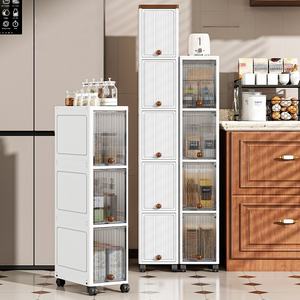 Transparent Slide-Out Gap Organisateur Roues Étanche Multi-Niveaux Options Armoire En Plastique pour Cuisine Salle De Bains Salon - Product Image 2