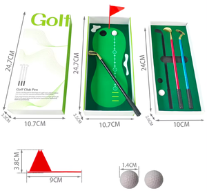 मजेदार डेस्कटॉप मिनी गोल्फ कोर्स खेल गोल्फ बॉल पेन ग्रीन फ्लैग गिफ्ट सेट गोल्फ - Product Image 4