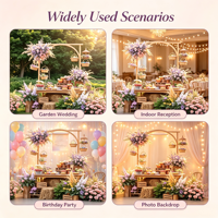 6 styles de fleurs artificielles de haute qualité, dégradé jaune-orange, durables, pour mariage, table de dessert, arrangements floraux en vrac