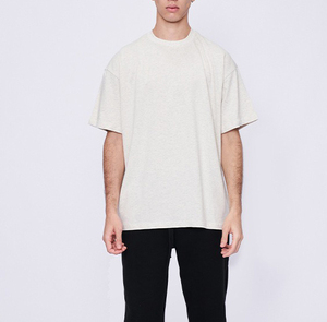 T-shirt da uomo con <span class=keywords><strong>stampa</strong></span> <span class=keywords><strong>su</strong></span> richiesta t-shirt Dropshipping in cotone 100% oversize Casual con spalle cadenti Customdigital in bianco t-shirt - Product Image 4