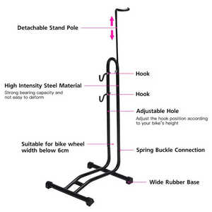 Soporte de Estacionamiento para Bicicletas, Soporte de Reparación de Bicicletas para Interiores, Soporte de Mantenimiento para Bicicletas de Montaña - Product Image 4