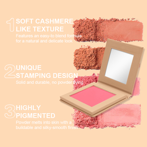 Private Label bianco compatto liscio naturale 12 colori Vegan Cruelty Free trucco luccicante trucco Make <span class=keywords><strong>up</strong></span> Blush in polvere - Product Image 6