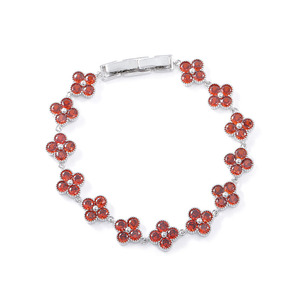 Shining Pearl Flower Zircon <b>Bracelet</b> 16k Gold Plated Micro Pave Everyday Wear Jewelry - Product Image 5