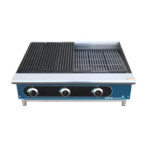 Hot Sale Kitchen Stainless Steel Counter Top Gas BBQ Charbroiler Gas Grill