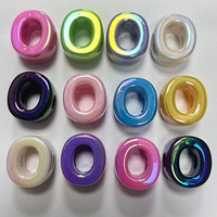 Perles en acrylique à gros trous en gros pour la fabrication de bracelets, chaînes de téléphone portable, pendentifs et accessoires pour sangles de téléphone