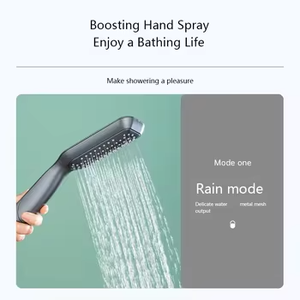 <span class=keywords><strong>Grifos</strong></span> termostáticos modernos de lujo de 3 funciones montados en la pared Grifo de baño pulido con acabado de latón Gris Bronce bronce suave - Product Image 5
