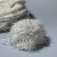 4cm Silber 100% Nylon Lurex-Draht Weiches DIY Strickgarn für Pullover Schal Anti-Pilling Häkelgarn Nerz