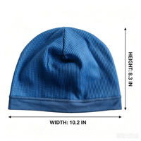 Bonnet d'hiver en tricot gaufré 100 % coton personnalisé OEM, doublure en jersey, bonnet doux et chaud pour l'alpinisme, le ski et le quotidien