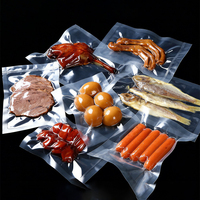 Op maat gemaakte vacuümsealzakken voor levensmiddelen, BPA-vrij, glad, transparant, geschikt voor bereide maaltijden, kaas, pizza, opslag en retort pouches.