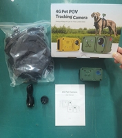 Caméra GPS pour animaux de compagnie PC06 1080P, traceur 4G pour chiens avec fonction de suivi d'itinéraire sonore et lumineux, fonction de localisation d'animaux, mode de promenade pour animaux, surveillance par application