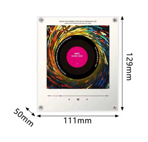 Imán Giratorio para Refrigerador con NFC de <span class=keywords><strong>Bad</strong></span> <span class=keywords><strong>Bunny</strong></span>, Reproductor de Música, Regalo Personalizado con Foto - Product Image 3