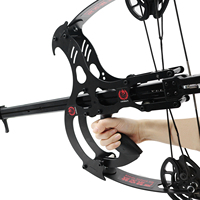PIAO YU Puissant Arc à Poulies Métallique à Tir Continu pour Activités de Plein Air Chasse, Kit avec Billes d'Acier