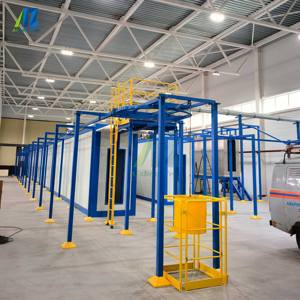 Линия порошковой окраски Top Rail Batch с ручным управлением, полная система порошковой покраски с верхним перекрестным транспортером - Product Image 1