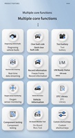 Outil de diagnostic automobile multilingue de 2,8 pouces, testeur de batterie, lecteur de code de panne du système moteur, scanner OBD2 YM519 Android/iOS