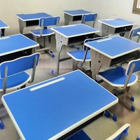 Metal Modern School Classroom Furniture Estudiantes Escritorio y silla de un solo asiento