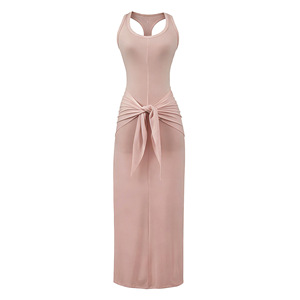 Robe Camisole <span class=keywords><strong>Femme</strong></span> Taille Haute Unie Modulable Nouvelle Collection Été Robe Cintrée Douce de Haute Qualité 3697 - Product Image 6