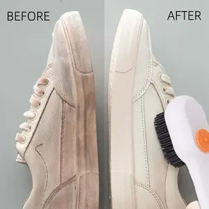 Multifunctional Soft Bristle Household Cleaning Brush Long Handled <b>Shoe</b> Brush with Color Contrast Cleaning Tool - Product Image 4