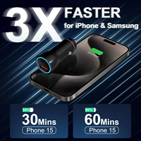 Chargeur de voiture rapide XOWO KS4245 43W Mini USB/Type-C 5V 3A pour téléphones portables, montres intelligentes, écouteurs, appareil photo