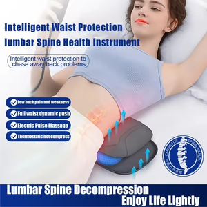 Ems inteligente pulso de vibración soporte de compresa caliente tracción por calor Dispositivo de estiramiento de columna vertebral eléctrico masajeador Lumbar de espalda ajustable - Product Image 2