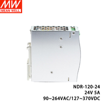 Alimentation électrique industrielle sur rail DIN MEAN WELL NDR-120-24 120W 24V 5A AC DC à sortie unique
