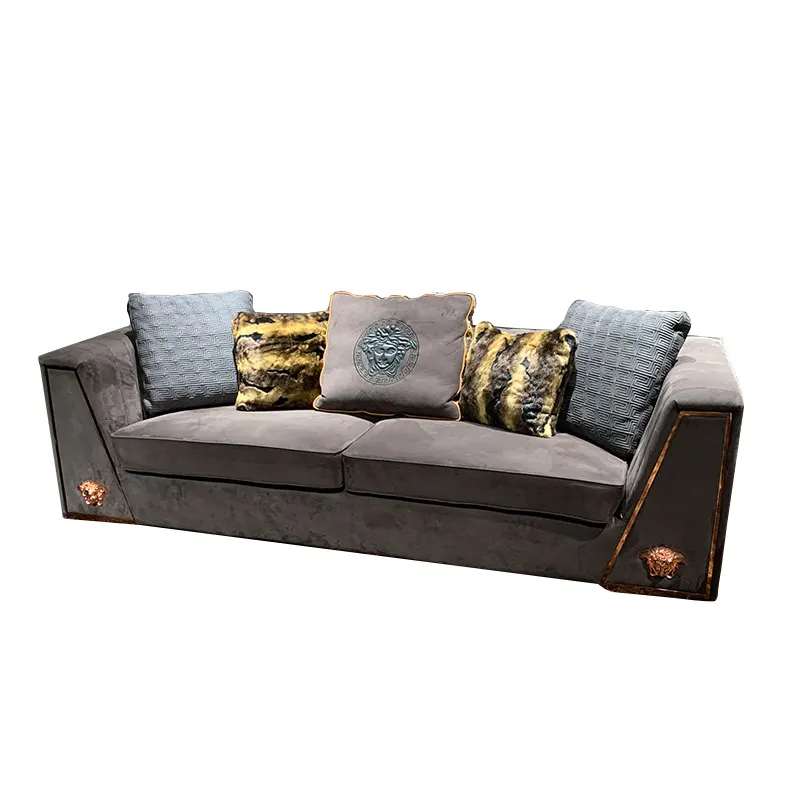 modernes royal luxus-chesterfield-ledersofa-set wohnzimmermöbel versaces sofa