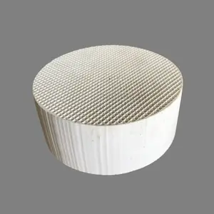 Preço por atacado Round Honeycomb Cylinder Ceramic Substrate para Heat Regenerator