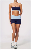 Pantalons à jambes larges pour femmes, ensemble de sport avec soutien-gorge et short, ensemble de deux pièces, ensemble de vêtements de sport