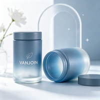 Pot en verre cylindrique rond de 120 ml, 150 ml, 200 ml, 250 ml, format familial, avec logo, pour aliments, vitamines, pilules, suppléments, gommes pour un sommeil réparateur